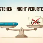 GLP-1 Stigmatisierung bei Adipositas – Waage, Spritze und zerrissene Urteils-Aufschrift