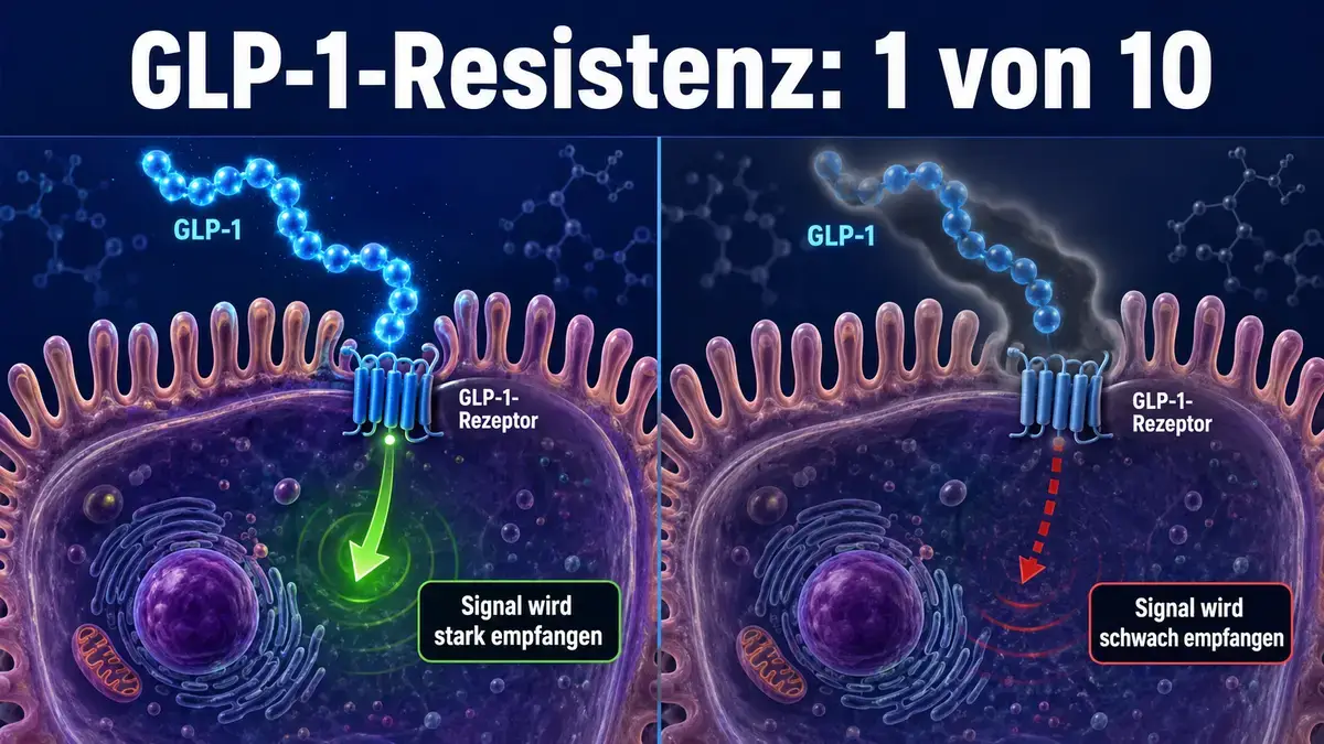 GLP-1-Resistenz durch genetische PAM-Variante erklärt – Diagramm zum Wirkmechanismus