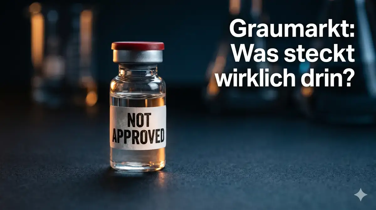 Retatrutide Gray Market Risiken – nicht zugelassenes Peptid in Ampulle