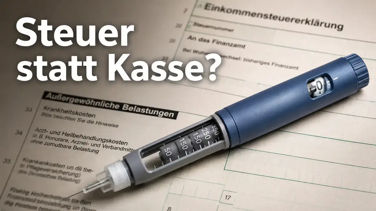 Abnehmspritze auf Steuerbescheid, steuerliche Absetzbarkeit GLP-1 Medikamente