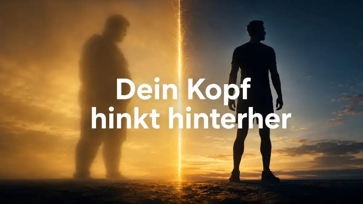 Zwei Silhouetten zeigen veraendertes Koerperbild nach Gewichtsverlust und innere Wahrnehmung
