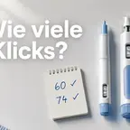 Klicktechnik bei Mounjaro und Wegovy: Pen mit Klickzähler und Dosisangaben