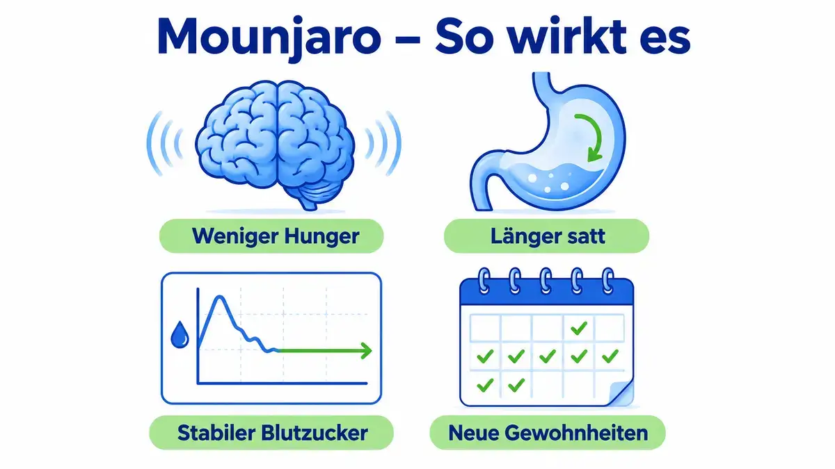 Tirzepatid Wirkung auf Gehirn, Magen und Blutzucker im Überblick