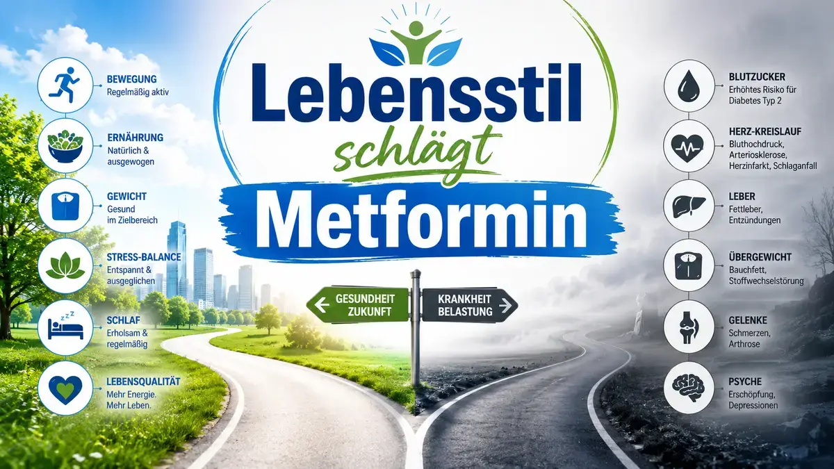 Prädiabetes und Lebensstil: Grafik zu Multimorbidität-Risiko nach 21 Jahren Studie