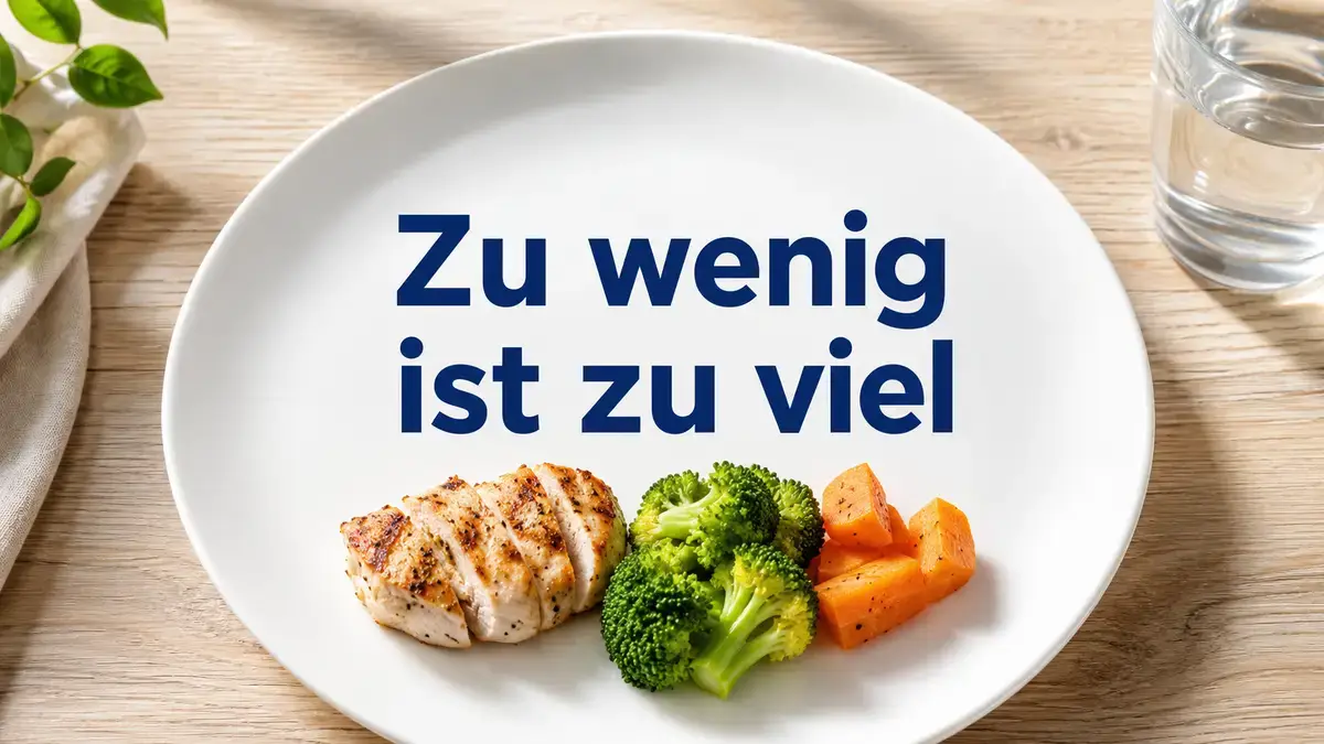 Leerer Teller als Warnsignal fuer zu wenig essen beim Abnehmen mit GLP-1