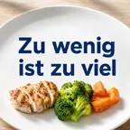Leerer Teller als Warnsignal fuer zu wenig essen beim Abnehmen mit GLP-1
