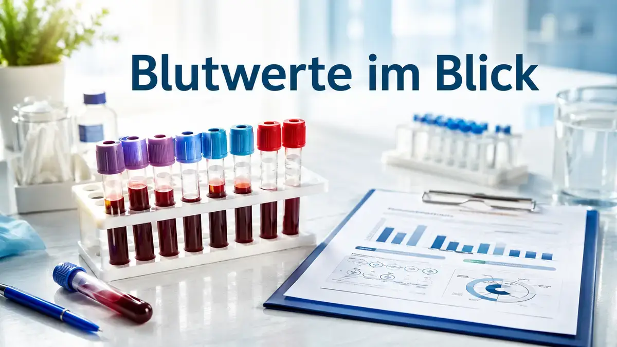 Laborröhrchen mit Blutprobe symbolisiert Blutwerte Kontrolle unter GLP-1 Therapie