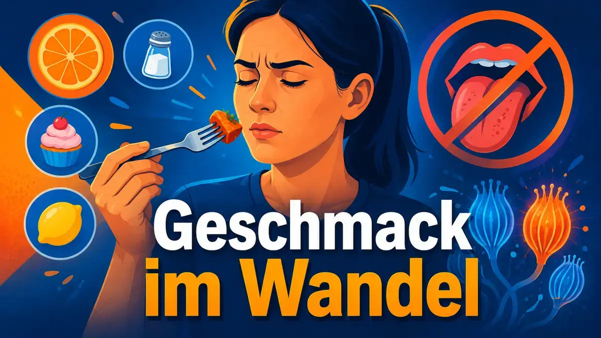 Frau schmeckt Essen skeptisch unter GLP-1 Geschmacksveränderung Therapie