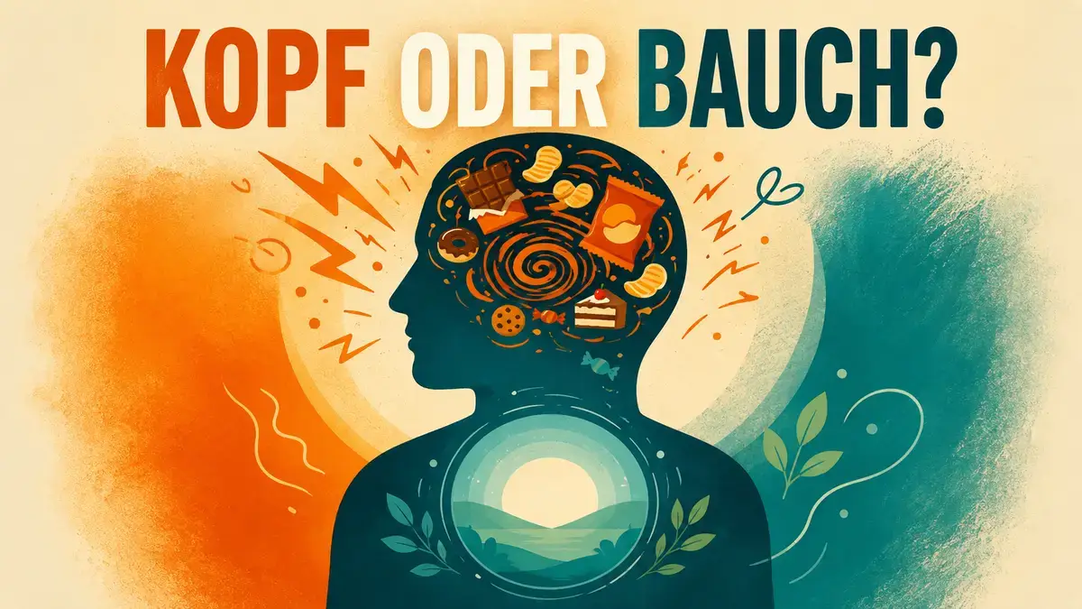 Emotionales Essen erkennen: Kopf und Bauch im inneren Dialog visualisiert