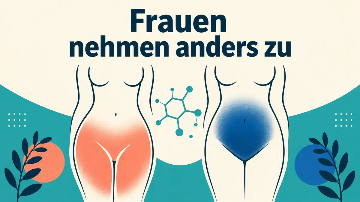 Grafische Illustration zu Bauchfett und Diabetes bei Frauen in den Wechseljahren