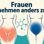 Grafische Illustration zu Bauchfett und Diabetes bei Frauen in den Wechseljahren