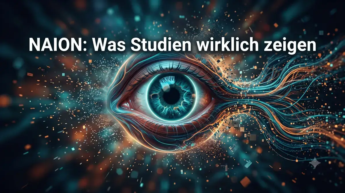 Sehnerv und Auge symbolisieren NAION Risiko bei GLP-1 Abnehmspritzen