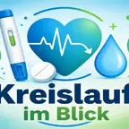 Person misst zu Hause Blutdruck während GLP-1-Therapie mit Blutdruckmedikamenten