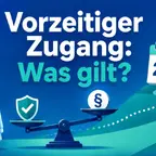 Retatrutid Zugangsprogramm Illustration mit Waage, Spritze und Zeitleiste vor FDA-Zulassung