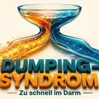 Dumping-Syndrom nach Magenbypass mit Zeitachse von Frühdumping und Spätdumping nach der Mahlzeit