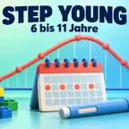 Semaglutid für Kinder: Wachstumskurve mit Perzentilen und Wochendosis-Kalender als Symbolbild der STEP-Young-Studie