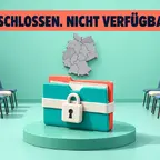 DMP Adipositas als Aktenordner hinter verschlossener Glastür, Symbol für fehlende Versorgungsstrukturen