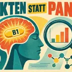 Wernicke-Enzephalopathie unter GLP-1 im Faktencheck mit Vitamin-B1-Kapsel und stilisiertem Kopf